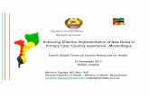 Achieving Effective Implementation of New Roles in Primary Care ... · MISAU: O nosso maior valor é a vida MISAU Outline of the Presentation 1. Introduction 2. Mozambique general