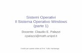 Sistemi Operativi Il Sistema Operativo Windows (parte 1)cpalazzi/files/CS07-1 - MS Windows.pdf · Windows (parte 1) Sistemi Operativi - C. Palazzi 365 Genesi – 4 • Windows 3a