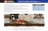 RACINE Rail Profile Grinder RAILROAD - Gas PRODUCTSem>Edit... · The Racine Gas Profile Grinder offers rubber isolated motor mounts for excellent vibration dampening for operator