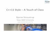 C++11 Style – A Touch of Class - Parasol Laboratory+11-style.pdf · ISO C++11 • This is a talk about how to use C++ well – In particular, C++11 – The C++ features as a whole