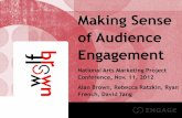 Making Sense of Audience Engagement · ©WolfBrown 2012 1 Making Sense of Audience Engagement National Arts Marketing Project Conference, Nov. 11, 2012 Alan Brown, Rebecca Ratzkin,