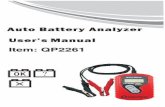 USER’S MANUAL - Jaycar · USER’S MANUAL 4 AUTO BATTERY TESTER 1.Product Summary 1.1 Product Profile QP2261 Battery Tester adopts currently the world's most advanced conductance