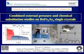 Combined external pressure and chemical substitution ... · Combined external pressure and chemical substitution studies on BaFe 2 As 2 ... Combined external pressure and chemical