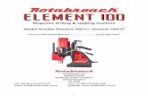 Magnetic drilling & tapping machine - Rotabroachrotabroach.co.uk/wp-content/uploads/2016/09/Element-100-Manual.pdf · 1 Magnetic drilling & tapping machine Model Number Element 100/1T,