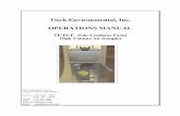 Tisch Environmental, Inc. OPERATIONS MANUAL · Air flow rate is measured through the flow venturi utilizing a 0-100" Magnehelic Gage. Periodic calibration is necessary to maintain