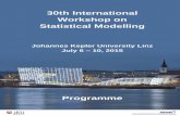30th International Workshop on Statistical Modelling - JKUifas.jku.at/iwsm2015/resources/IWSM-2015-Programme.pdf · 30th International Workshop on Statistical Modelling ... 15.20–15.40