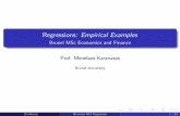 Brunel MSc Economics and Finance Prof. Menelaos Karanasos · Regressions: Empirical Examples Brunel MSc Economics and Finance Prof. Menelaos Karanasos Brunel University (Institute)