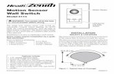 Motion Sensor Wall Switch - heath-zenith.hcents.comheath-zenith.hcents.com/data/manuals/200069-01A.pdf · • The motion switch will sound a low audible click ... Motor Load ... •