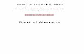 Book of Abstracts - bestevent.managementbestevent.management/event/49/abstract-book.pdf · ESSC & DUPLEX 2019 Monday 30 September 2019 - Wednesday 02 October 2019 Schloss Schönbrunn