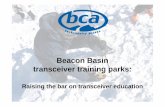 transceiver training parks: Beacon Basin - alpine-rescue.org · • Beacon Basin is a beacon search tool that has up to 14 transmitters wired to an external control box and power
