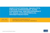 Institutional Quality, Trade Openness, and Financial ... · region with a focus on institutional quality, trade openness, and economic growth. In terms of economic growth, over the
