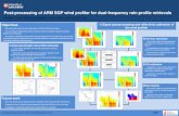 Post-processing of ARM SGP wind profiler for dual ... · Post-processing of ARM SGP wind profiler for dual-frequency rain profile retrievals Frederic Tridon, Alessandro Battaglia,