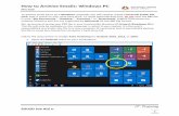How to Archive Emails: Windows PC - sandi.net to Archive Emails... · IMPORTANT: Once the Auto Archiving of your emails has been set up, it is recommended to immediately execute the