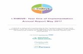 i-THRIVE: Year One of Implementation Annual Report May 2017 · i-THRIVE: Year One of Implementation Annual Report May 2017 i-THRIVE is delivered in partnership by the Tavistock and