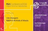I Am Divergent: EMDIVI’s All Kinds of Attacks - RSA Conference · SESSION ID: #RSAC Pearl Charlaine Espejo I Am Divergent: EMDIVI’s All Kinds of Attacks TTA1-F02 Sr. Threat Analyst
