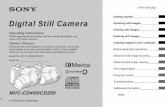 Digital Still Camera - Sony · 2 filename[C:\MVC-CD400Nouhinn\3075356121\307535612MVCCD400U2\02war.fm] masterpage:Left model name1[MVC-CD400/CD250] [3-075-356-12(1)] To prevent fire