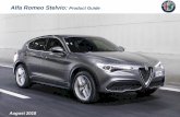 Alfa Romeo Stelvio: Product Guide · Alfa Romeo Stelvio: Product Guide August 2018 . RWD = Rear wheel drive AWD = All wheel drive AT8 = ZF® 8-speed automatic transmission Co2 = Combined