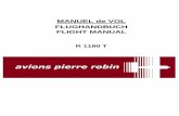 MANUEL de VOL FLUGHANDBUCH FLIGHT MANUALascabvm.free.fr/utilitaires/FGCAG/Manuel_AG.pdf · Manuel de Edition 1 – Juil 1978 R 1180 T 0.1 Avions Pierre Robin AVION : R 1180T Certificat