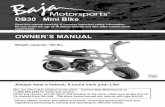 DB30 Mini Bike - Harbor Freight Toolsimages.harborfreight.com/manuals/98000-98999/98629.pdf · Always wear a helmet; It could save your Life! Do not return this product to the store.