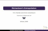 Richardson’s Extrapolation - University of Washingtongreenbau/Math_498/lecture04... · Richardson’s Extrapolation Tim Chartier and Anne Greenbaum Department of Mathematics @ Winter