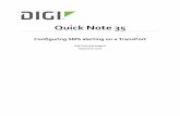 Quick Note 35 - Digi Internationalftp1.digi.com/support/documentation/QN35_Configure_SMS_alerts.pdf · Quick Note 35 Configuring SMS alerting on a TransPort Digi Technical Support