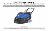 Self-Contained Carpet Extractor · This Thermax self-contained extractor must be properly grounded. If it should malfunction or breakdown, grounding provides a path of least resistance