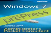 Windows 7® Administrator's Pocket Consultant prePressdownload.microsoft.com/download/B/0/5/B0581125-DDF0-4829-8220-825F... · Administrator’s Pocket Consultant ... This document