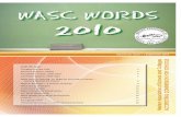 2010 - Western Association of Schools and Colleges · WASC Words 2010 21st Century Learning. This is an interesting concept given that we are now well into the century. It is difficult