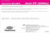 MS 10310030156 Imuno-ELISA Anti-TP (Sífilis) · pipetagem, evitando com isso contaminação. 4. Homogeneizar levemente, batendo com os dedos nas bordas da placa ou por vibração