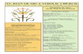November 26, 2017 ST. JOAN OF ARC CATHOLIC CHURCH · ST. JOAN OF ARC CATHOLIC CHURCH ... St. Vincent de Paul Society (352) 556-3670 ... Wednesday: Dn 5:1-6, 13-14, 16-17, 23-28; Dn