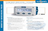 FLOW RATE INDICATOR / TOTALIZER WITH ANALOG AND … · The F110 is the most popular model in our range of flow rate / totalizers, complete with pulse and analog output signals. Even