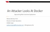 An Attacker Looks At Docker - i.blackhat.com · Docker as a Target Application Platform •Monolithic container applications •Ease of deployment •Multi-container applications