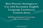 Best-Practice Strategies to Use with Secondary English ...campbell.k12.tn.us/documents/ESL/ELL_SS.pdf · Dr. Stella Belsky, ESL Secondary Specialist, Carrollton-Farmers Branch ISD