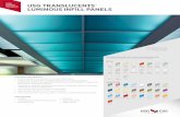 USG Ceiling USG TRANSLUCENTS LUMINOUS INFILL PANELS · USG TRANSLUCENTS™ LUMINOUS INFILL PANELS FEATURES AND BENEFITS • Fully accessible translucent (luminous) inﬁ ll panels.