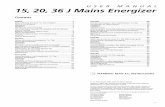 15, 20, 36 J Mains Energizer User Manual - Stafix J (EN,ES,PT,FR,DE,SV... · 20 J model 820R / 20000R / M20R* ... • Mount the energizer close to a power outlet. ... manual to mount