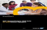 SAP® SuccessFactors® HCM Suite Q4 2018 Release Highlights · administrative HR tasks and improve the efficiency for HR operations. 2018 SAP SE or an SAP aliate companCL All ...