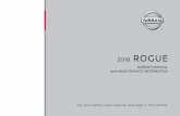 2018 Nissan Rogue | Owner's Manual and Maintenance … · OWNER’S MANUAL and MAINTENANCE INFORMATION For your safety, read carefully and keep in this vehicle. CALIFORNIA PROPOSITION