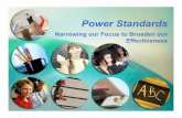 Power Standards - WSASCD · What are Power Standards? Power Standards are the standards that are essential for student success. They represent those standards teachers will spend