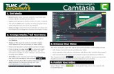 Getting started in Camtasia - NDSU · CamtasiaGetting started in 1. Get Media • Recordaudio, video & screen content in Camtasia (see reverse side for recording instructions). •
