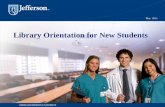 Library Orientation for New Studentsjeffline.jefferson.edu/Education/EdServices/pdfs/jchp-orientation.pdf · Library Orientation for New Students May 2011. Agenda Technology 1. Pulse