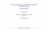 Ultra-Long Duration Balloon (ULDB) Program Study · Ultra-Long Duration Balloon (ULDB) Program Study Interim Report Prepared for: The Space Sciences Directorate ... 100 day balloon