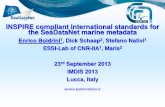 INSPIRE compliant international standards for the ... · 29th March 2012 enrico.boldrini@cnr.i t Metadata profile documentation –all the profile elements are listed in the data