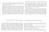 Systematic Theology and Biblical Theology · Eichrodt; a specialized understanding of sal ...
