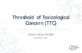 0 Threshold of Toxicological Concern (TTC) C · Arc 1herc struClural aler1!. that raise ... IOKicily d:ita NO YES ... ~tg/kg-day : 0 0 : Crainer class I : 1294 30 ...