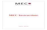 MEC Instructions - etudiantscanadiens.org · MEC is located in a wooded area without window screens. Therefore, to avoid the proliferation of Therefore, to avoid the proliferation