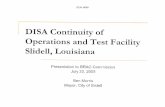 of DISA Facility Louisiana - Digital Library/67531/metadc19982/m2/1/high... · 1 DCTF Facilitv Histon. Originally built in 1960s as NASA computing facility Turned over to Slidell