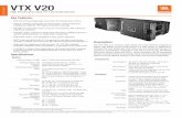 VTX V20 - JBL Professional · Acoustical Measurements Beamwidth Frequency Response with Recommended Digital Signal Processing Preset: VTX V2O 60 ST-6dB Horizontal Coverage SPECSHEET