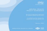 MENTAL HEALTH POLICY GUIDANCE - Health in Wales · MENTAL HEALTH POLICY GUIDANCE The Care Programme Approach for Mental Health Service Users A Unified and Fair System for Assessing