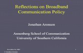 Reflections on Broadband Communication Policy · Reflections on Broadband Communication Policy ... President Luis Inacio Lula da Silva Business Week, ... Test Slide Author: Jonathan
