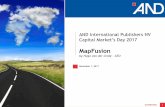 AND International Publishers NV Capital Market’s Day 2017 · AND International Publishers NV Capital Market’s Day 2017 MapFusion by Hugo van der Linde - CEO November 1, 2017 Confidential
